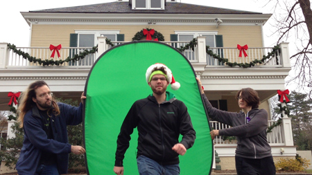 John & a mobile greenscreen.